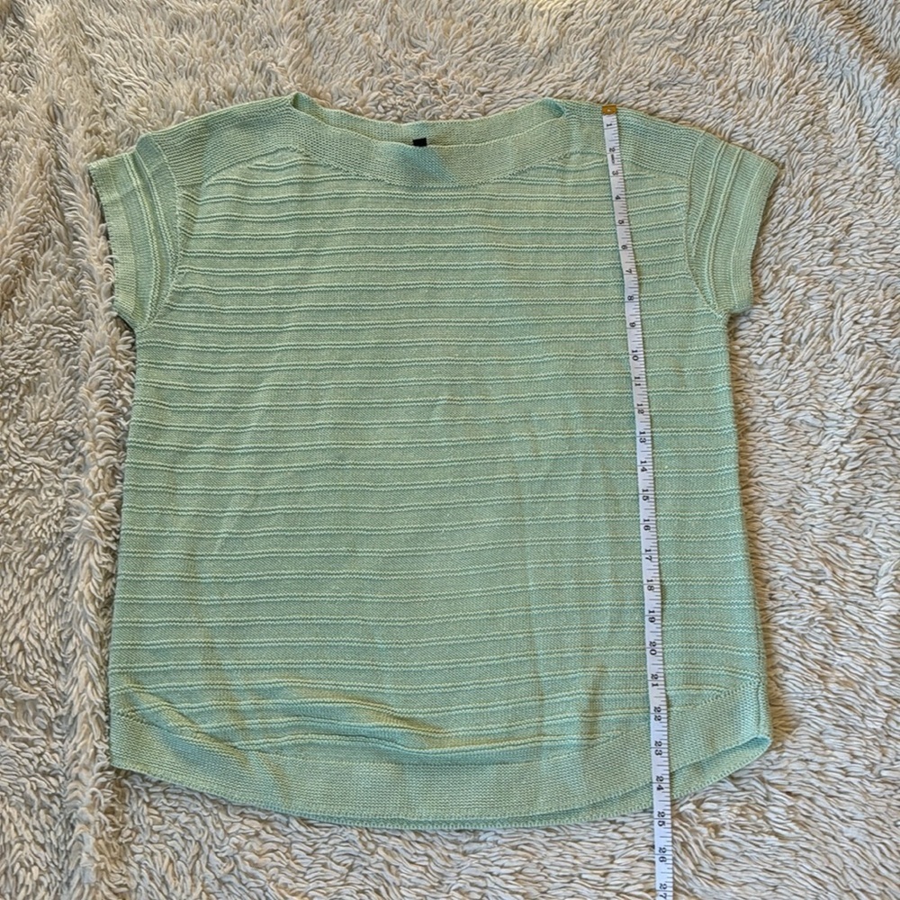 Talbots LINEN BATEAU NECK PULLOVER - TEXTURED STRIPE size M - Picture 7 of 16